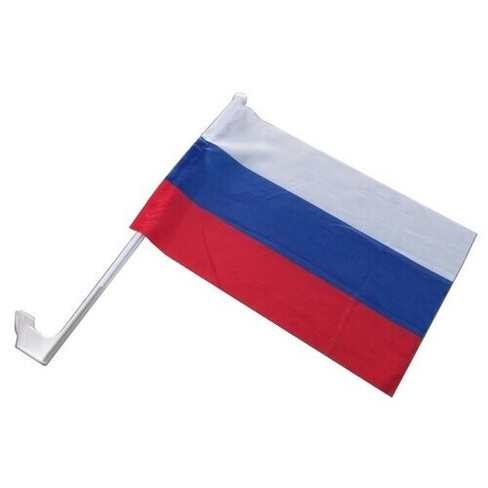 Флаг Геоцентр Флаг Российской Федерации с автомобильным кронштейном 24х36 см