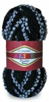 Пряжа для вязания Alize Dantela wool 100 гр/20 м 70% акрил, 30% шерсть 1490 черный белый
