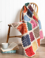 Набор для вязания крючком одеяла Catalonia Granny Squares Wool Couture