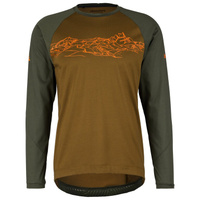 Велосипедный трикотаж Zimtstern PureFlowz Shirt L/S, цвет Military Olive/Forest Night