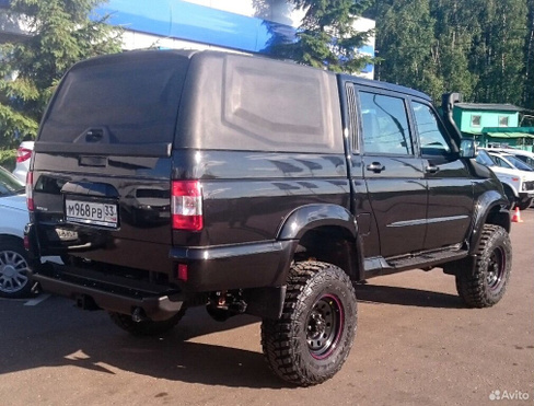 Кунг в кузов УАЗ патриот пикап 2015+ двойная кабин