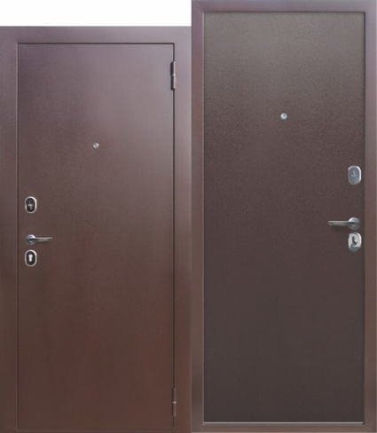 Двери входные Стройгост 5 РФ - металл/металл, внутреннее открывание