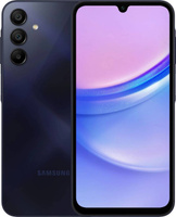 Смартфон Samsung SM-A155F Galaxy A15 128Gb 6Gb темно-синий моноблок 3G 4G 2Sim 6.5" 1080x2340 Android 14 50Mpix 802.11 a