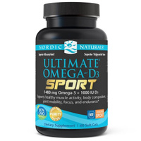 Nordic Naturals, Ultimate Omega Sport с витамином D3, 1480 мг, 60 мягких капсул, вкус лимона
