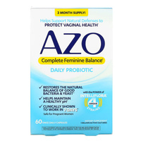 Пищевая добавка Azo Complete Feminine Balance Daily Probiotic для женщин, 60 капсул