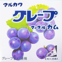 MARUKAWA Набор жевательных резинок, виноград, в упаковке 25 коробочек х 6 шариков Marukawa Confectionery