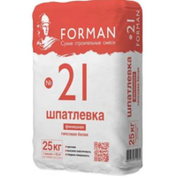 Шпатлевка гипсовая финишная белая ФОРМАН №21 25 кг