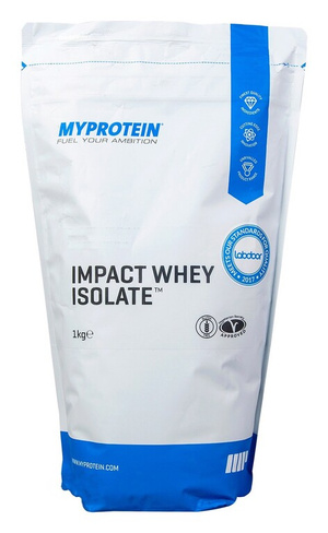 Изолят сывороточного белка Myprotein Impact Whey Isolate, 1000 гр, натуральный