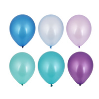 FNtastic Набор шаров цвет металлик, 10 шт, 12" 6 цветов (гол., синий, фиол., сирен.,тиффани,морской)