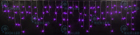 Светодиодная бахрома Rich LED, 3*0.5 м, влагозащитный колпачок, фиолетовая, прозрачный провод,