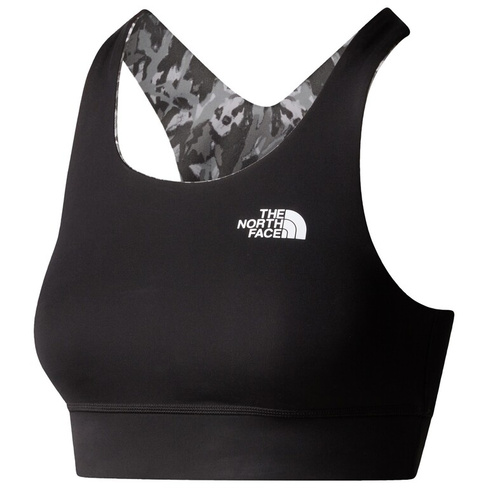 Спортивный бюстгальтер The North Face Women's Flex Reversible Bra Print, цвет Asphalt Grey Abstract Lighting Print