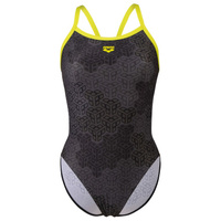 Купальник Arena Women's Camo Kikko Swimsuit Challenge Back, цвет Soft Green/Black Multi