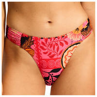Низ бикини Seafolly Women's Atlantis High Leg Ruched Side Pant, цвет Paradise Pink