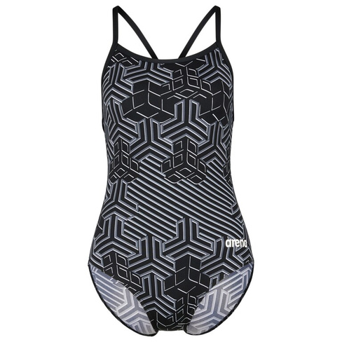 Купальник Arena Women's Kikko Pro Swimsuit Lightdrop Back, цвет Black/Black Multi