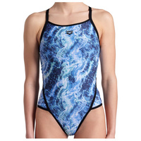Купальник Arena Women's Pacific Swimsuit Super Fly Back, цвет Black/Blue Multi