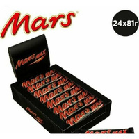 Марс Шоколадный батончик с карамелью и нугой 24шт. перекус Mars сладость