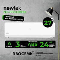 Сплит-система NewTek NT-65CHB09, для помещения до 27 кв. м. Newtek