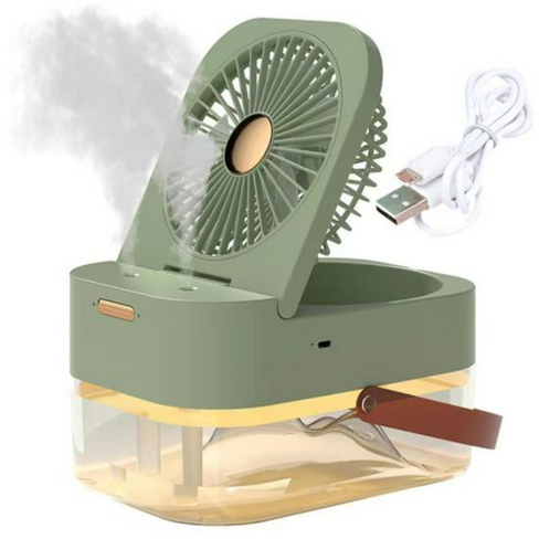 Мини вентилятор Fan with, настольный кондиционер с увлажнителем воздуха, зеленый без бренда