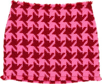 Юбка Versace Frayed Tweed Mini Skirt 'Parade Red/Fuchsia', красный