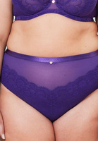 Трусики с высокой талией и логотипом Oola Lingerie, фиолетовый