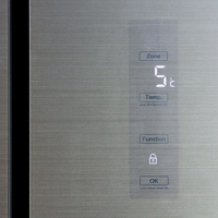 Холодильник Ginzzu NFK-525 серое стекло