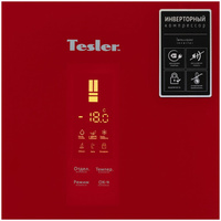 Холодильник Tesler RFD-361I RED GLASS