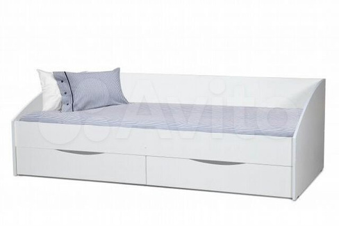 Кровать детская Фея-3 симметричная белый (Олмеко)