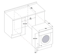 Встраиваемая стиральная машина Whirlpool BI WMWG71484E