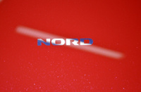 Холодильник Nordfrost NRG 119 842 красное стекло