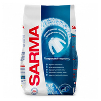 Стиральный порошок Sarma, 0.8 кг, ручной + автомат, для белого белья, Горная свежесть