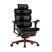 Игровое кресло Ergomax Evolution 2 PROMAX, подставка для ног, черный/красный
