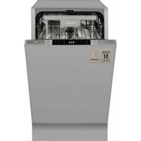 Встраиваемая посудомоечная машина WEISSGAUFF BDW 4150 Touch DC Inverter, узкая, ширина 44.8см, полновстраиваемая, загруз