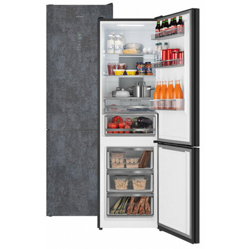 Двухкамерный холодильник Weissgauff WRK 195 D Full NoFrost Rock Glass