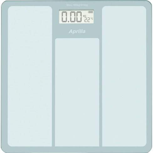 Напольные весы электронные Aprilla с индикатором температуры и батареи, закаленное стекло ABS-1033W