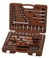 Специальный набор инструмента, торцевые головки 1/4", 3/8", 1/2"DR, 4-32 мм и SAE 5/32"--1-1/4", 91115