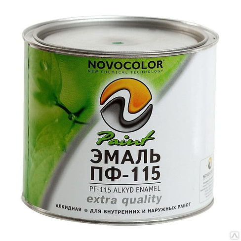 Эмаль Novocolor ГОСТ ПФ-115, красная (1,9 кг)