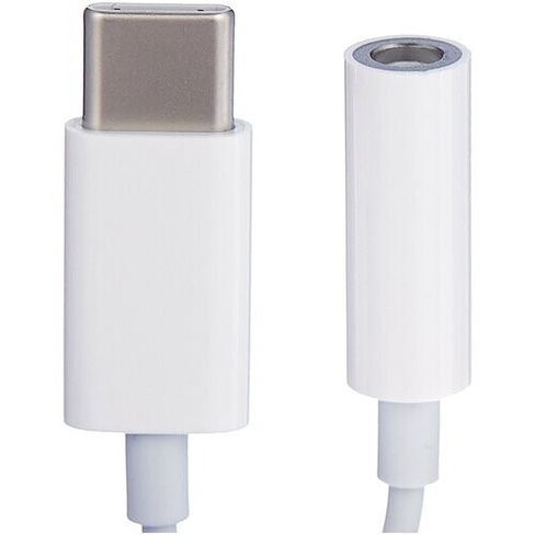 Переходник/адаптер Apple USB Type-C - mini jack 3.5, 0.1 м, 1 шт., белый