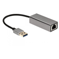 VCOM ADU312M Кабель-переходник USB 3.0 (Am) --> LAN RJ-45 1000 Mbps, Alum Shell, iOpen (Aopen/Qust)