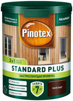 PINOTEX Standard Plus быстросохнущая пропитка по дереву для внутренних и наружных работ палисандр (0,9л)