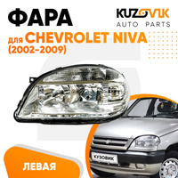 Фара левая Chevrolet Niva (2002-2009) старого образца (без линзы) KUZOVIK