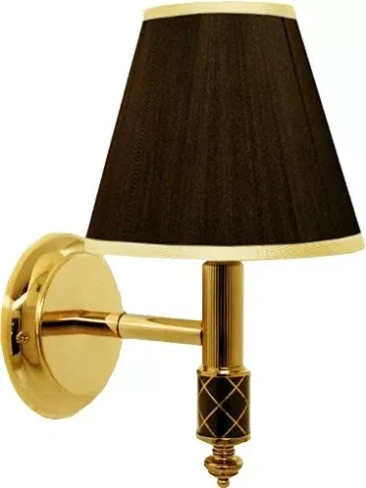 Светильник Boheme Murano золотой с черным абажуром