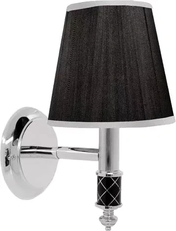 Светильник Boheme Murano хром с черным абажуром