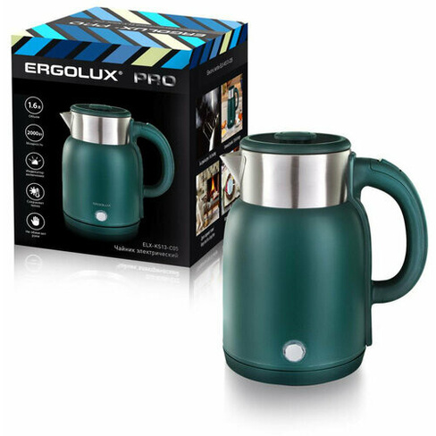Чайник электрический (ERGOLUX ELX-KS13-C05 зеленый PRO) Ergolux