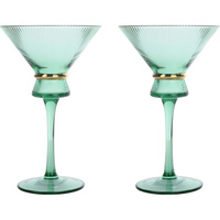 Набор бокалов для мартини BILLIBARRI Verai 325мл, 2шт, цвет зеленый 806902887087