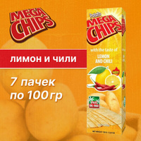 Чипсы картофельные Бульба Мегачипсы со вкусом лимона и чили 100г Бульба Chips
