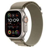 Смарт-часы Apple Watch Ultra 2 49мм Titanium Case with Alpine Loop S, титановый + оливковый ремешок MREX3ZP/A