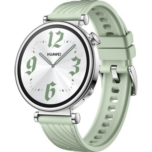 Смарт-часы Huawei Watch GT 4 Aurora-B19FG, 41.3мм, 1.32", зеленый/серебристый [55020cer]