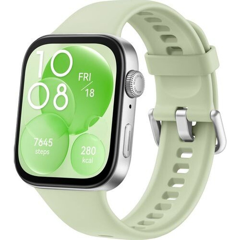 Смарт-часы Huawei Watch Fit 3 Solo-B09S, 1.82", зеленый/серебристый [55020cgd]