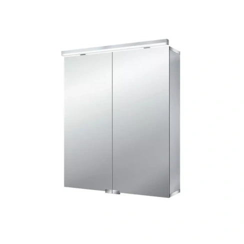EMCO Pure Зеркальный шкаф 600 мм., LED-подсветка, 2 двери, 2 полки, розетка, без нижней подсветки Emco