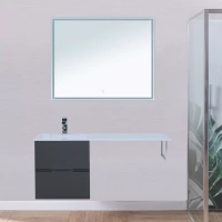 Мебель для ванной Aquanet Алвита 48 серый антрацит